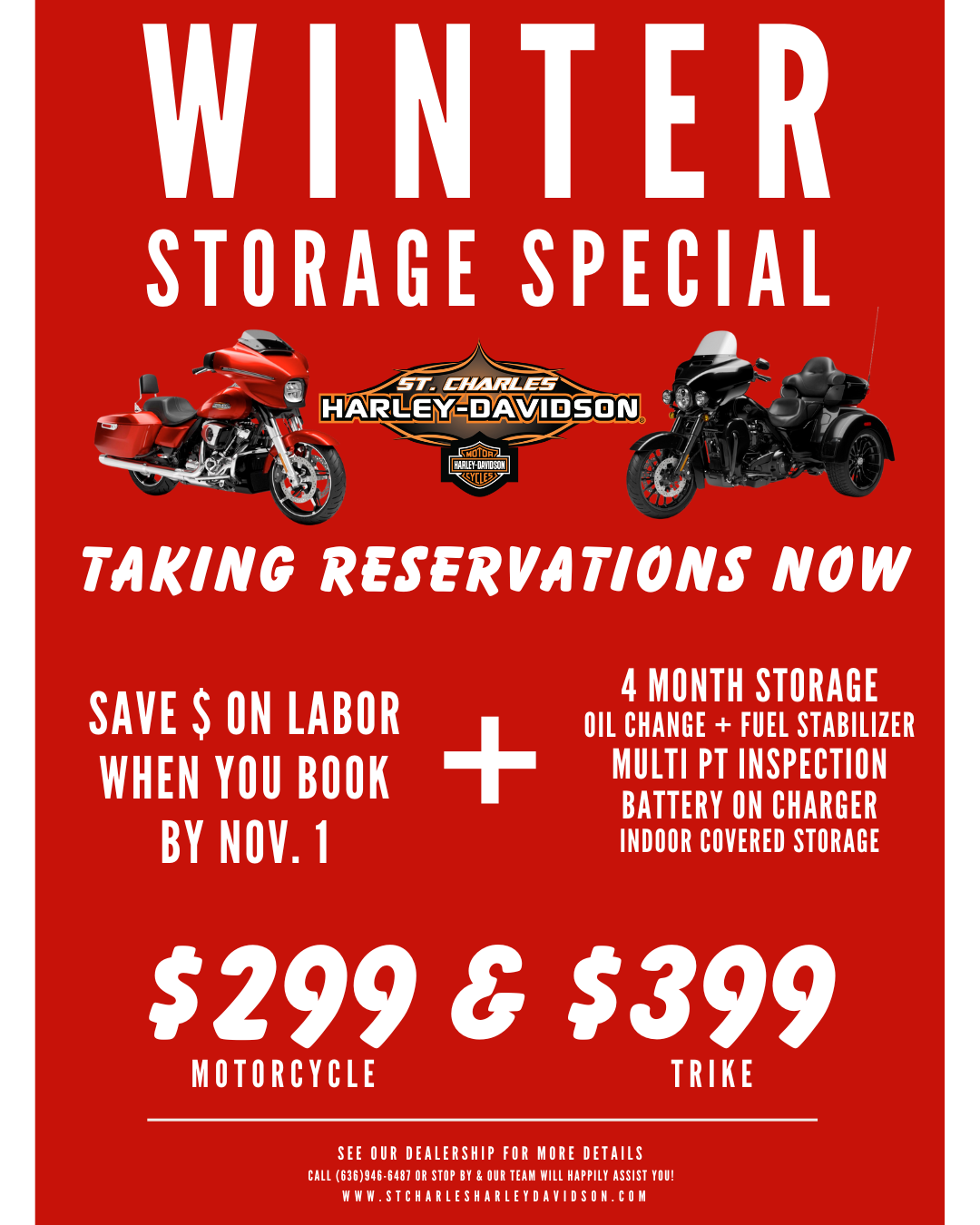 Motorcycle Winter Storage in St. Charles, MO